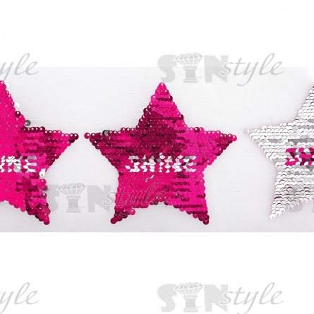 Аппликации пайетки, размер 115х105 мм, рулон 82шт фото 1