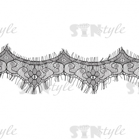 Кружево "Французское", ширина 55 мм, цвет черный, длина 3 метра фото 2