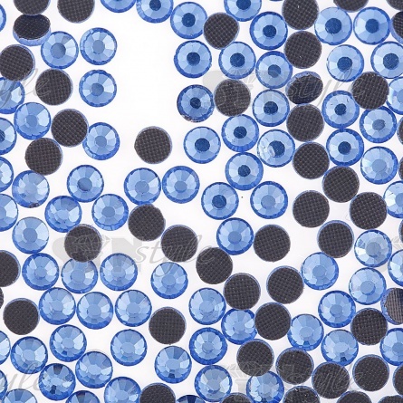 Стразы термоклеевые стеклянные SS20, форма круг, цвет голубой (903), 720 шт/уп  фото 1