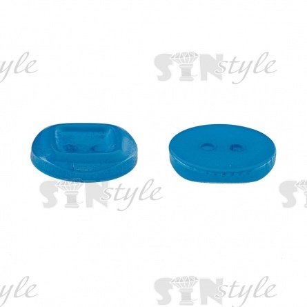 Пуговица пластиковая на два прокола, 20L, цвет синий фото 2