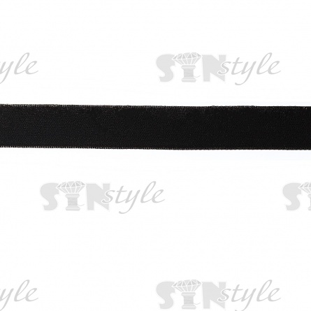 Лента бархатная, ширина 20 мм, намотка 50 ярдов цвет черный фото 2