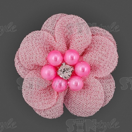 Цветочки декоративные, цвет розовый, размер 40 мм,  фото 1
