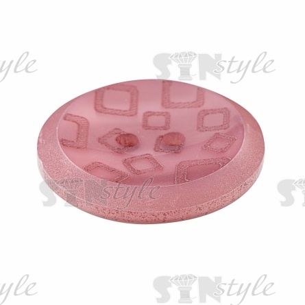 Пуговица пластиковая на два прокола, грязно-розовая, 40L фото 3