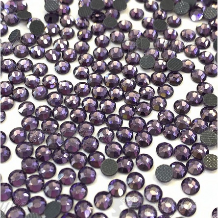 Стразы термоклеевые стеклянные SS16, форма круг, цвет сиреневый (907), 1440 шт/уп  фото 1