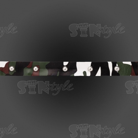 Декоративная тесьма камуфляжная с заклепками, ширина 20 мм, намотка 10 ярдов фото 2