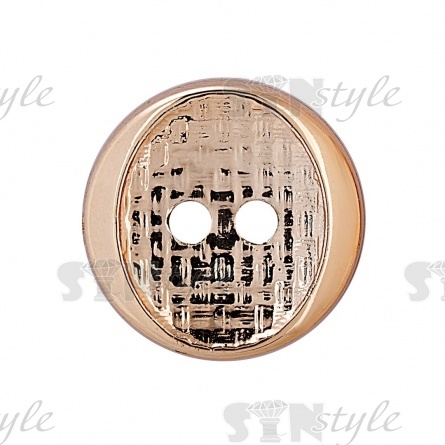 Пуговица пластиковая на два прокола, золотая, 20L фото 2