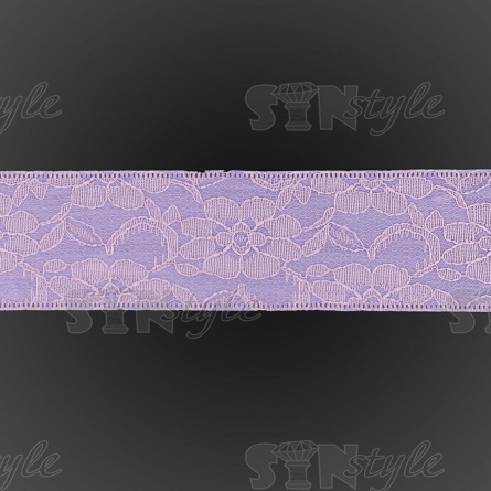 Декоративная лента двухслойная, цвет фиолетовый, ширина 40 мм, намотка 20 ярдов фото 3