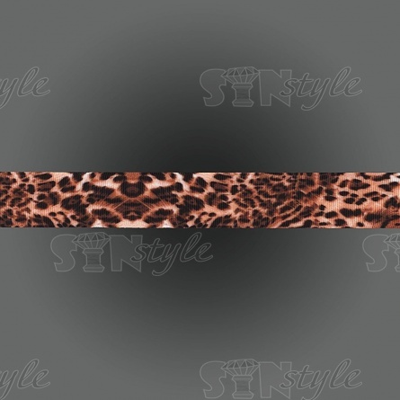 Лента репсовая, с анималистическим принтом, ширина 25 мм, намотка 20 ярдов фото 2