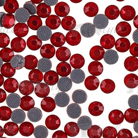 Стразы термоклеевые стеклянные SS16, форма круг, цвет гранатовый, 1440 шт/уп фото 2