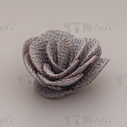 Цветочки декоративные, цвет серый, размер 40 мм,  фото 2