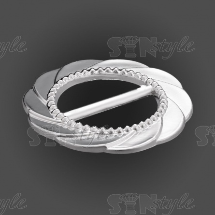 Пряжка пластиковая, внутренний размер 35 мм, цвет никель фото 2