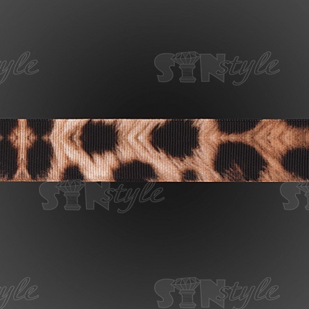 Лента репсовая, с анималистическим принтом, ширина 25 мм, намотка 20 ярдов фото 3