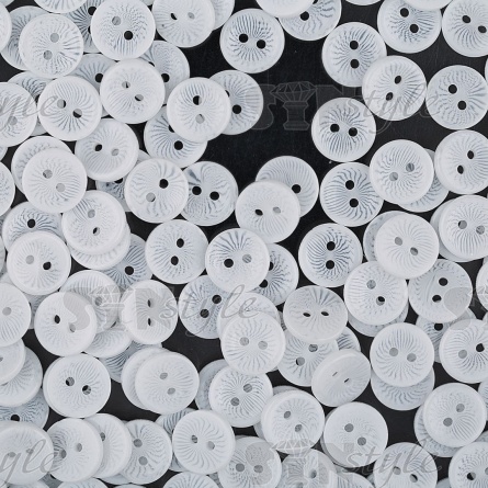 Пуговица пластиковая на два прокола, цвет белый, 20L фото 4