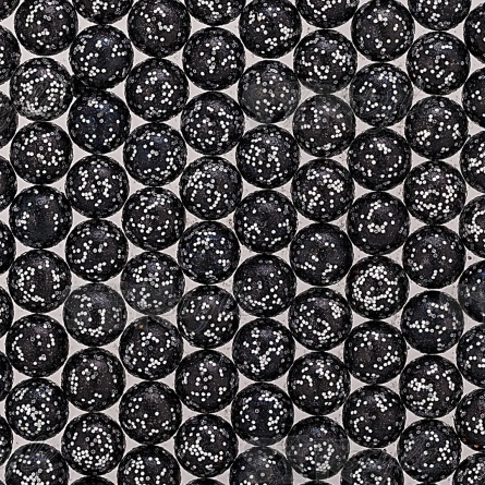 Бусины под жемчуг прибивные с серебряным напылением, размер 8 мм, цвет черный, вес 500 г  фото 2