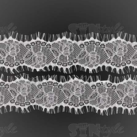 Кружево "Французское", ширина 80 мм, цвет белый, длина 3 метра фото 2