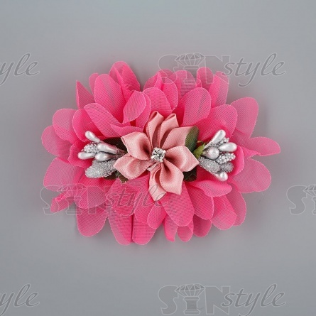 Цветочки декоративные, цвет розовый, размер 90х75 мм, фото 1