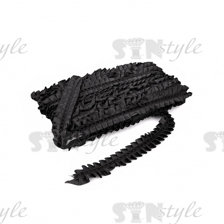 Декоративная тесьма-рюш отделочная, ширина 25 мм, намотка 15 ярдов фото 3