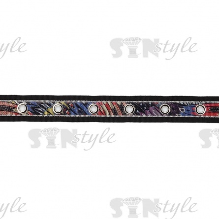 Декоративная тесьма с люверсами,  ширина 25 мм, намотка 15 ярдов фото 1