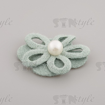 Цветочки декоративные, цвет мятный, размер 25 мм,  фото 2