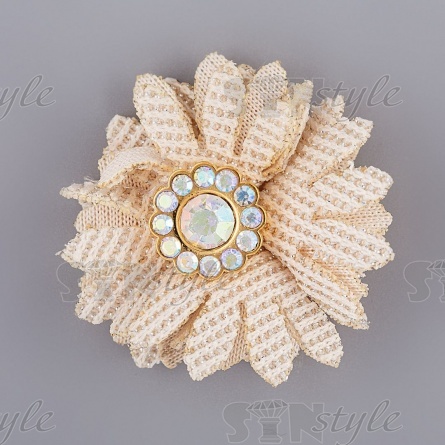 Цветочки декоративные, цвет шампань, размер 30 мм,  фото 1