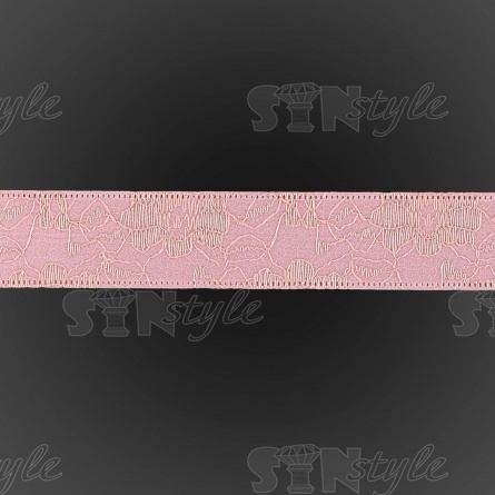 Декоративная лента двухслойная, ширина 25 мм, цвет розовый, намотка 20 ярдов фото 3