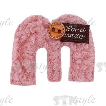 Аппликация 3D "Фонтанчик", цвет розовый, размер 50х40 мм фото 1