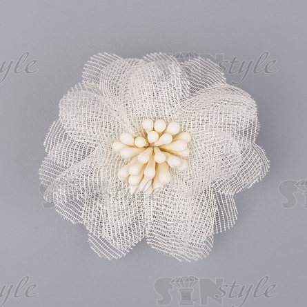 Цветочки декоративные, цвет шампань, диаметр 40 мм фото 1