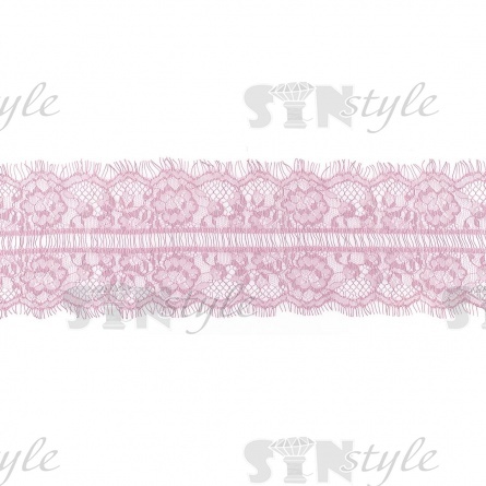 Кружево "Французское", ширина 115 мм, цвет фиолетовый, длина 3 метра фото 1