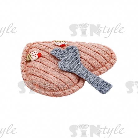 Аппликация 3D "Деревце", цвет серый+грязно-розовый, размер 43х45 мм фото 2