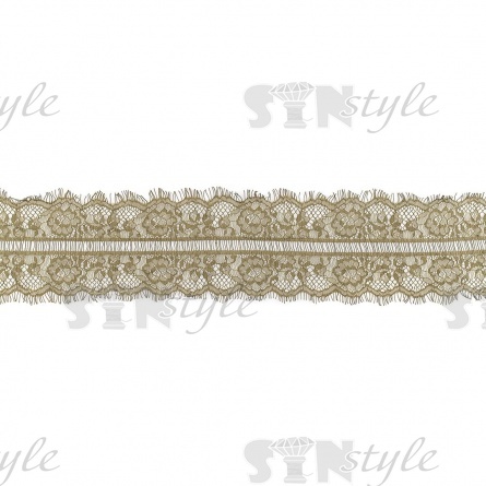 Кружево "Французское", ширина 115 мм, цвет хаки-1, длина 3 метра фото 2