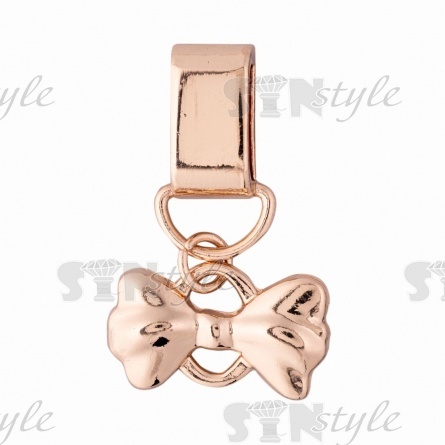 Подвеска металлическая "бант", цвет золотой, размер 22х35 мм фото 1