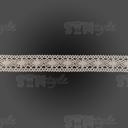 Кружево вязаное плетеное, ширина 40 мм, цвет бежевый, намотка 15 ярдов фото 1