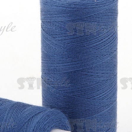 Нитки полиэстер 40/2, цвет №2027 (приглушенный синий), катушка 400Y фото 2