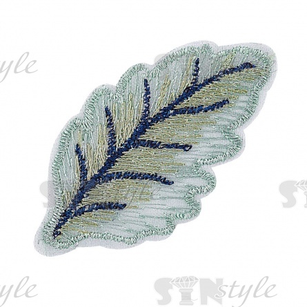 Листочки декоративные, размер 60х30 мм, цвет мятный, фото 1