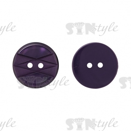 Пуговица пластиковая на два прокола, фиолетовая, 34L фото 2