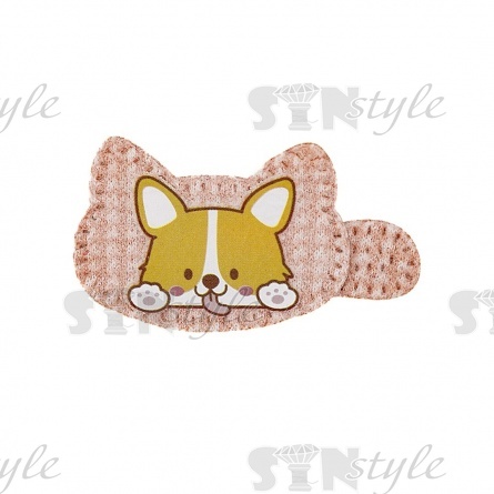 Аппликация 3D "Лисичка", цвет грязно-розовый, размер 53х28 мм фото 4