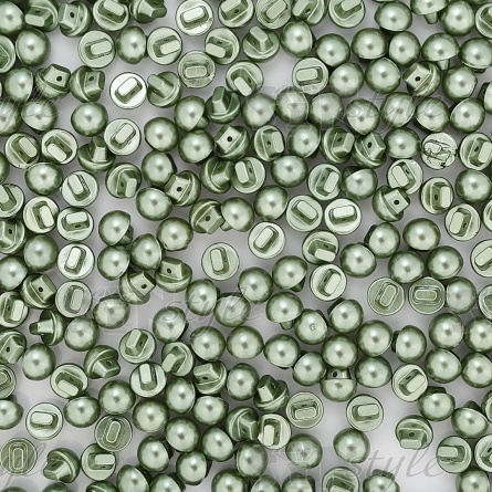 Пуговица пластиковая на ножке, в форме полусферы, фисташкового цвета, размер 18L фото 3