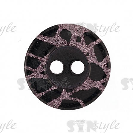 Пуговица пластиковая на два прокола, черная, 20L фото 2