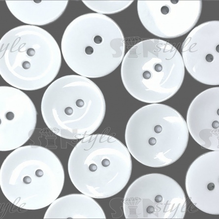 Пуговица пластиковая на два прокола, размер 44L, цвет белый фото 3