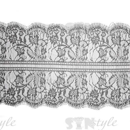 Кружево "Французское", ширина 280 мм, цвет черный, длина 3 метра фото 2