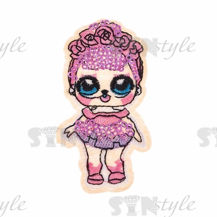 Термоаппликация текстильная, синтетическая, размер 45х80 мм фото 1