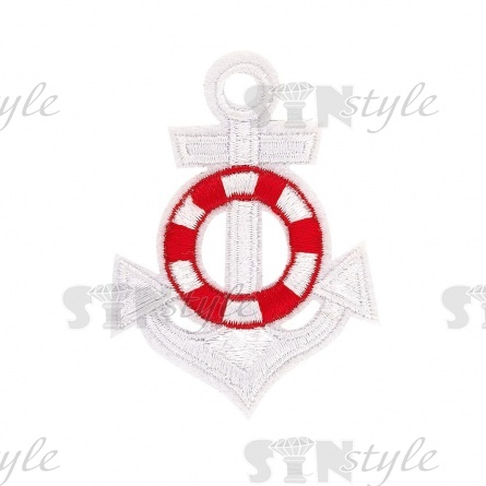 Термоаппликация "Якорь", размер 50х64 мм фото 1