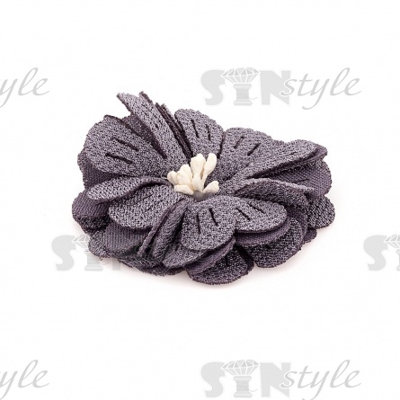 Цветочки декоративные, цвет темно-серый, размер 55 мм, фото 2