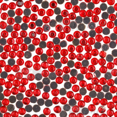 Стразы термоклеевые акриловые SS16, цвет красный, 500гр/уп  фото 2