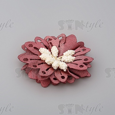 Цветочки декоративные, цвет грязно-розовый, размер 40 мм, фото 2