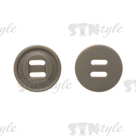 Пуговица пластиковая на два прокола, хаки, 40L фото 1
