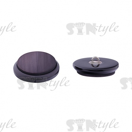 Пуговица пластиковая на ножке, размер 48L, цвет черный фото 2