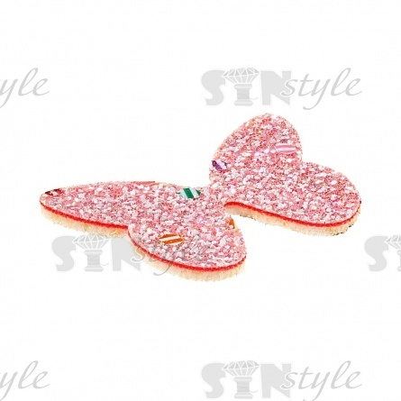 Аппликация 3D "Бабочка", цвет грязно-розовй, размер 40х27 мм фото 2