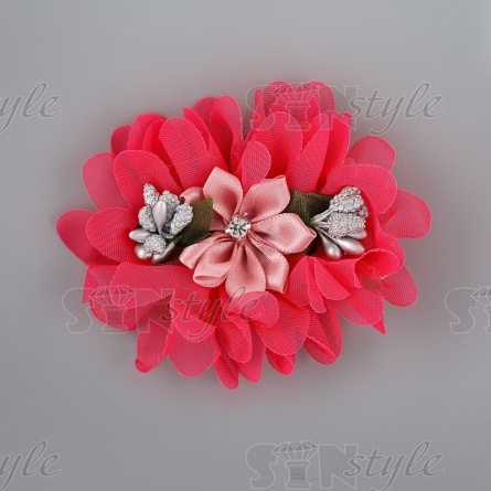 Цветочки декоративные, цвет красный, размер 90х75 мм,  фото 1