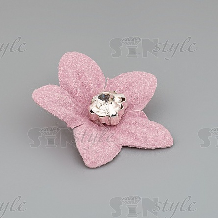 Цветочки декоративные, цвет пурпурный, размер 25 мм,  фото 2